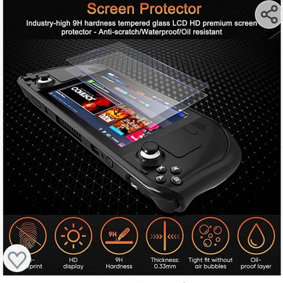 Screen Protector Tempered Glass for Steam Deck - Pack of 2 - Picture 1 of 8